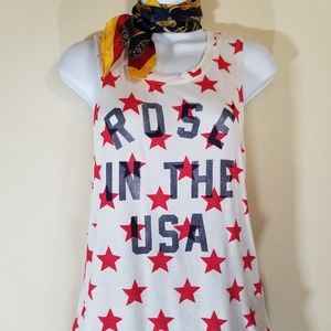 Grayson Threads Rose In The USA Star Tank Top, M